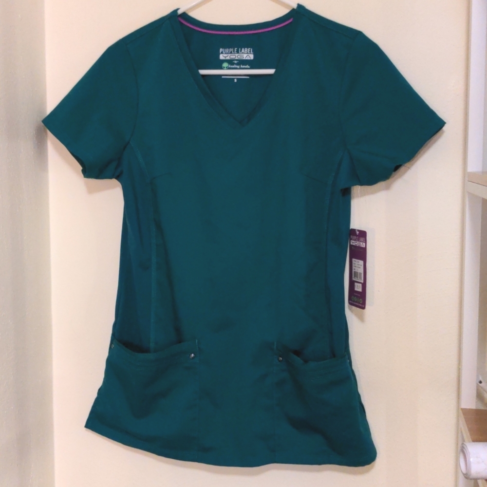 NWT Hunter Green Scrub Top